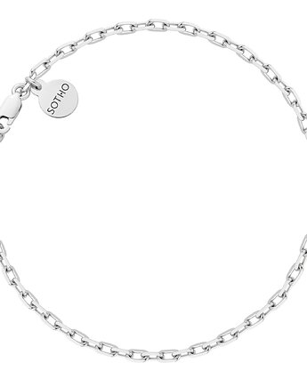 Srebrna masywna bransoletka na nogę, SOTHO