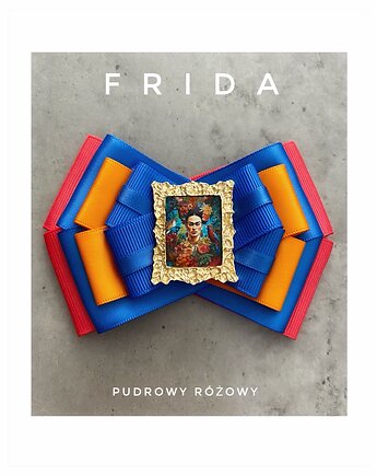 Nowa Kolekcja  Brosz FRIDA  z miniaturowym obrazem, Pudrowy Różowy
