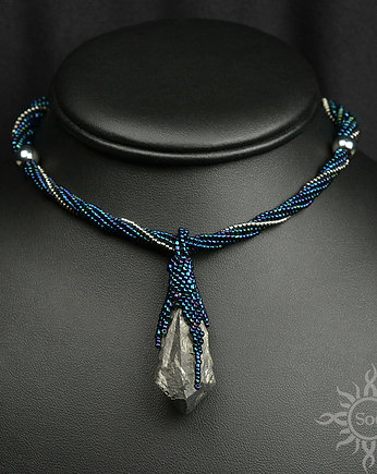 Vinveli II, naszyjnik z kwarcem, beading, Sol