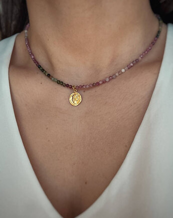 Naszyjnik Kamienie Naturalne Mix Turmalinów z zawieszką, Bring Biżuteria