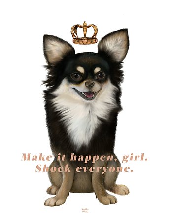 Plakat Girl Boss, Kredka Papier