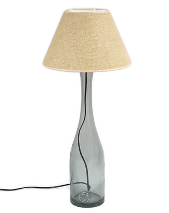 Lampa stołowa szklana szara FOG medium LGH0191, GIE EL