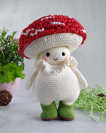 Maskotka muchomorek, Grzybek , Dekoracja domu, Prezent dla dziecka, EcoToysByNastya