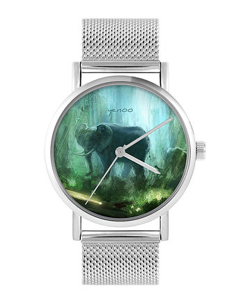 Zegarek - Słoń - bransoleta mesh, yenoo