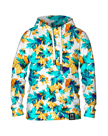 Męska Bluza z kapturem DR.CROW Cyan Leaves, DrCrow
