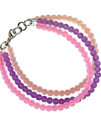 Bransoletka w pastelowych odcieniach różu i fioletu, Artseko