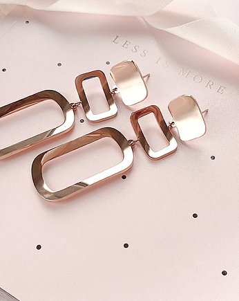 Kolczyki pozłacane biurowe Nuptia Rose Gold, TAKA JESTEM