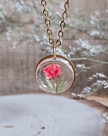 Łąka kwiatowa Złota zawieszka złoty wisiorek kwiaty, zkwiatem