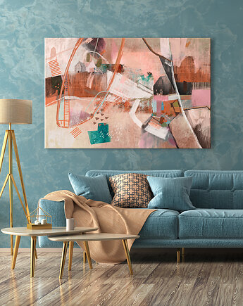 OBRAZ NA PŁÓTNIE - Abstrakcja Między warstwami- 120x80cm, NOWdeco