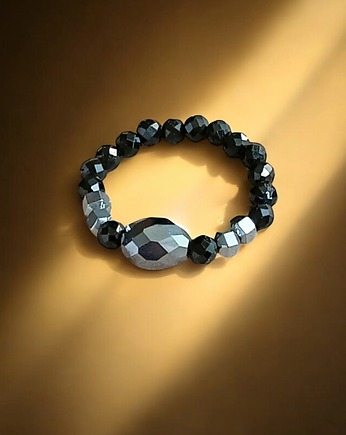 Pierścionek PREMIUM :: krzem, turmalin, hematyt :: PIERŚCIONEK, kaktusia