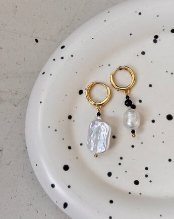 Kolczyki Onyks z perłą, Chmolowska Jewellery