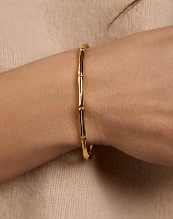 Złota bransoletka obręcz "Bamboo" - srebro 925 pozłacane, Coccola JEWELLERY