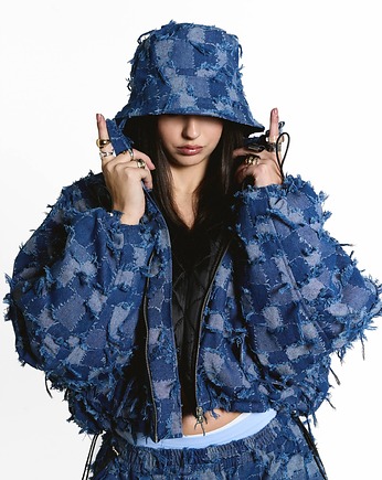 Patchwork denim bucket hat, REST Factory
