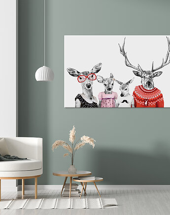 OBRAZ NA PŁÓTNIE - Rodzina po swojemu 120x80cm, NOWdeco