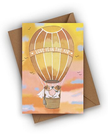 Kartka ślubna- Love is in the air!, Czarna Owca Karteczki