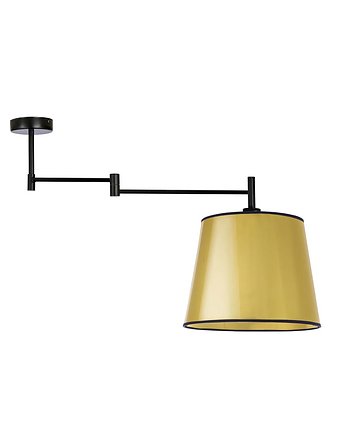 Złoto-czarna lampa sufitowa z regulowanym ramieniem TAMPA MIRROR, LYSNE