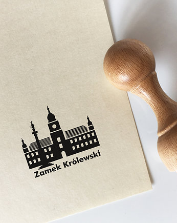 Zamek Królewski Warszawa - pieczątka  drewniana, Malu Studio
