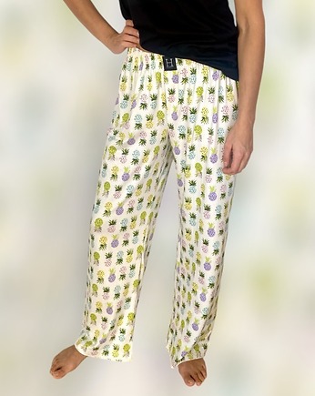 Spodnie unisex do spania bokserki ANANASY, HisOutfit