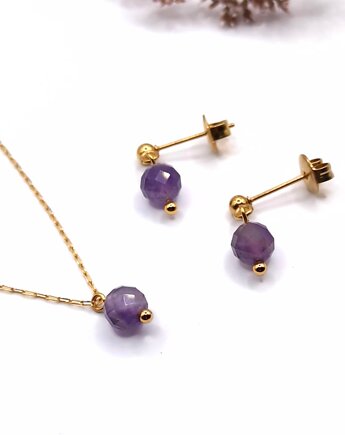 Delikatny komplet z ametystami, Mavipoppy