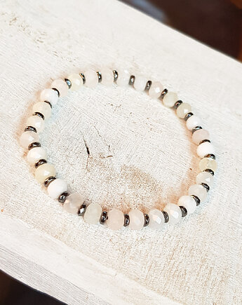 Bransoletka kwarc morganitowy  b22, JanArt