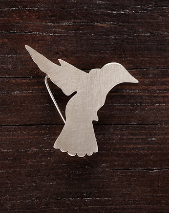Broszka srebrny koliber (mała), Joanna Komorowska Studio
