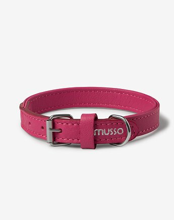 Obroża skórzana Musso Vivo Fucsia, MUSSO