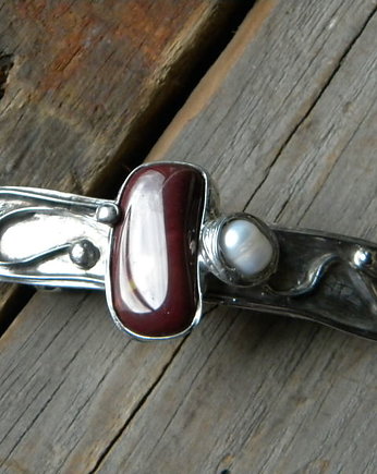 Jaspis  / perła - klamra, Beata Trotter
