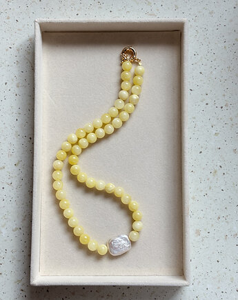 Naszyjnik Jadeit masełkowy, Chmolowska Jewellery