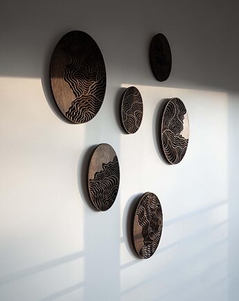 Zestaw paneli ściennych Drift in Aether - lity dąb, navdesign