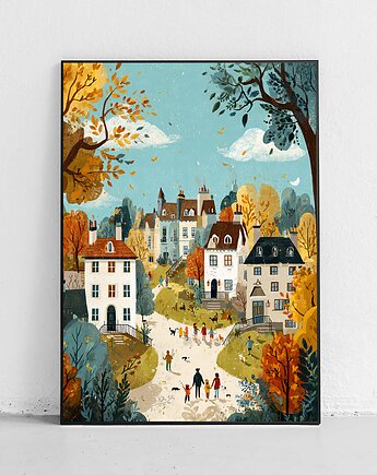 Plakat Jesienny spacer po wiosce, Harvest Maison