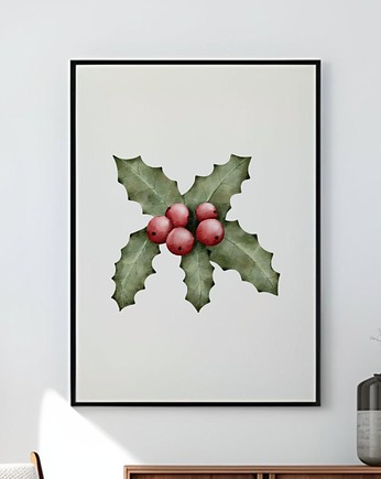 Plakat Swiąteczny na ścianę A3 Minimalistyczny Plakat bożonarodzeniowy, Kalibri Arts