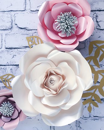 Kwiaty na ścianę 3D, duże kwiaty z papieru, So cute So lovely