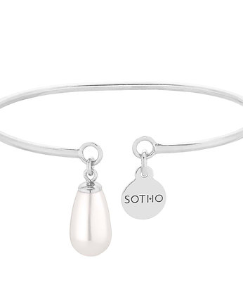 Srebrna bransoletka z białą perłą, SOTHO