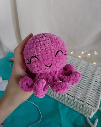 Ośmiornica pluszowa, Maskotka ośmiorniczka, Prezent dla dziecka, EcoToysByNastya