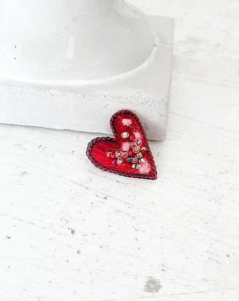 Broszka mini SERCE 24 przypinka miłość pin