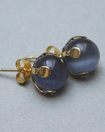 Dots - Kocie oko grey /alloys collection/ - sztyfty, KiKa pracownia