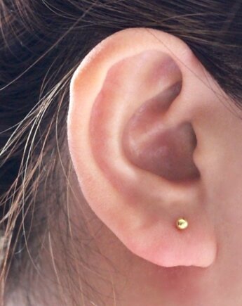 Kolczyki pozłacane malutkie kuleczki balls 3mm, Czaki Bransoletki