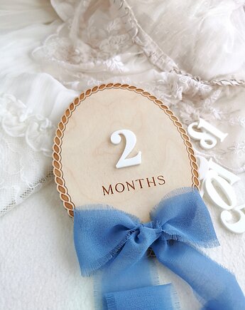 Tabliczka do zdjęć dla noworodka, tabliczka z miesiącami, pierwszy rok, ONAiON