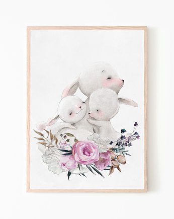 Plakat obrazek Kochane króliczki nr.2, Dekoracjan