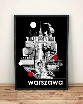 Plakat Warszawa kolaż 2, sztucznymagazyn