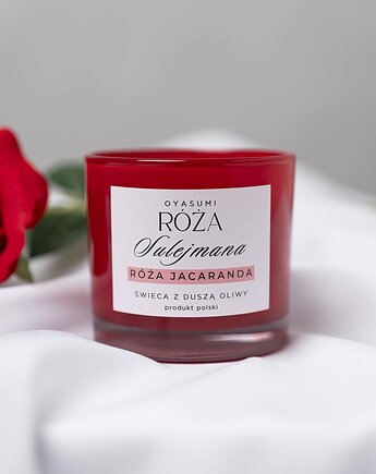 Świeca zapachowa z wosku oliwnego Róża Sulejmana, Oyasumi
