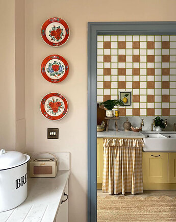 Tapeta - W kratkę, Dekoracje PATKA Patrycja Kita