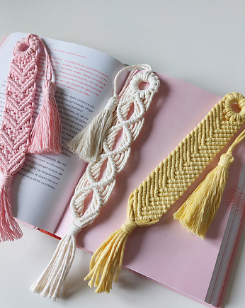 Zakładka do książki makrama z chwostem, Passatempo handmade
