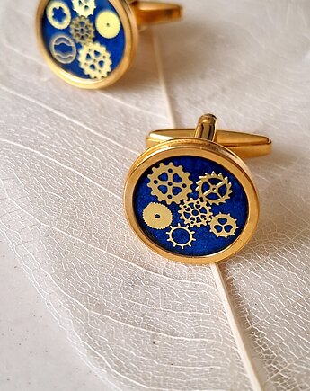Spinki do mankietów steam punk, Slow Jewelry