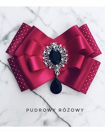 Bordowa piękność z czarnym kamieniem New, Pudrowy Różowy