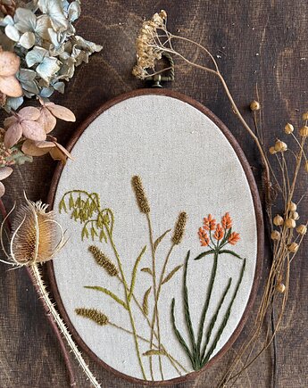 Ręcznie haftowany obrazek "Polna łąka", ReinerArt