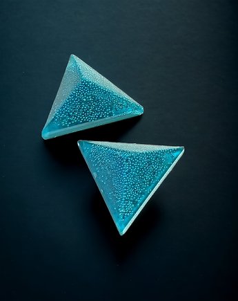 UNIKATOWE klipsy - piramidki - kolekcja CAVIAR, kaktusia