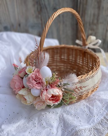 Koszyk na Wielkanoc, koszyczek wielkanocny wiklinowy, Rosa