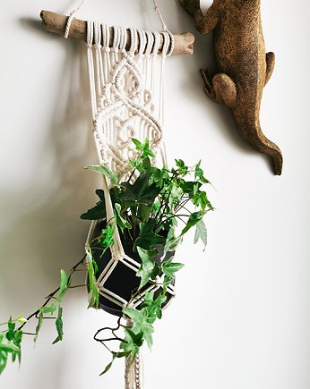 Kwietnik makramowy  styl boho vintage, Hygge Macrame