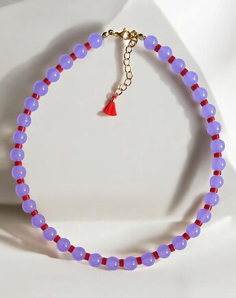 Choker : lavender & red : summer collection, kaktusia